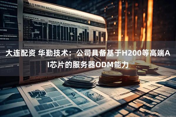 大连配资 华勤技术：公司具备基于H200等高端AI芯片的服务器ODM能力